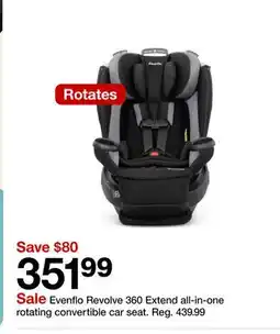 Target Evenflo Revolve 360 Extend all-in-one rotating convertible car seat offer