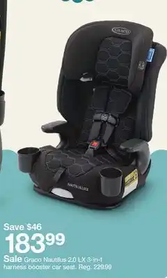 Target Graco Nautilus 2.0 LX 3-in-1 harness booster car seat offer