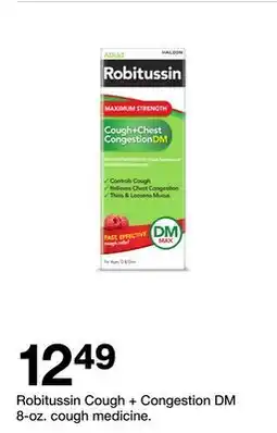 Target Robitussin Cough + Congestion DM 8-oz. cough medicine offer