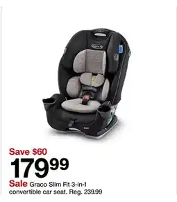 Target Graco Slim Fit 3-in-1 convertible car seat offer