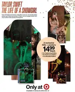 Target 3 exclusive CDs + posters offer