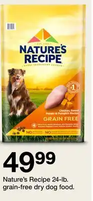 Target Nature's Recipe 24-lb. grain-free dry dog food offer