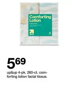 Target up&up 4-pk. 260-ct. comforting lotion facial tissue offer