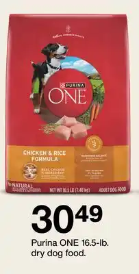 Target Purina ONE 16.5-lb. dry dog food offer