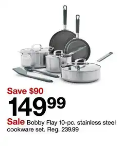 Target Bobby Flay 10-pc. stainless steel cookware set offer