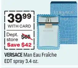 CVS VERSACE Man Eau Fraîche EDT spray offer