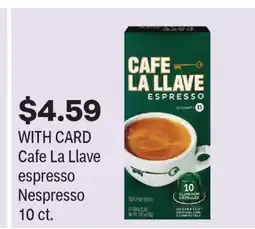 CVS Cafe La Llave espresso Nespresso 10 ct offer