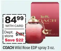 CVS COACH Wild Rose EDP spray 3 oz offer