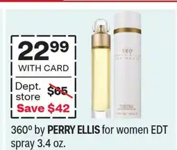 CVS 360º by PERRY ELLIS for women EDT spray 3.4 oz offer