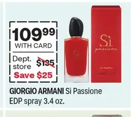 CVS GIORGIO ARMANI Si Passione EDP spray offer
