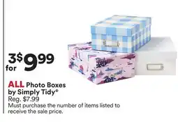 Michaels ALL Photo Boxes by Simply Tidy offer