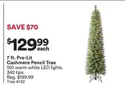 Michaels 7 ft. pre-Lit Cashmere pencil Tree offer