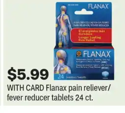 CVS Flanax pain reliever/fever reducer tablets 24 ct offer