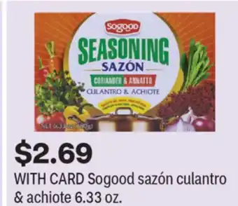 CVS Sogood sazón culantro & achiote offer