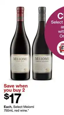 Target Select Meiomi 750mL red wine offer