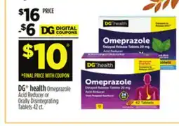 Dollar General DG health Omeprazole Acid Reduceror Orally Disintegrating Tablets offer