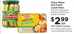 Kroger Oscar mayer deli fresh lunch meat offer
