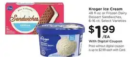 Kroger Kroger ice cream offer