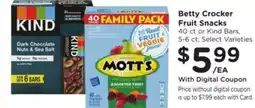Kroger Betty crocker fruit snacks offer