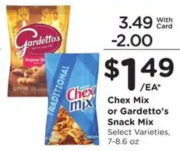 Kroger Chex mix or gardetto's snack mix offer
