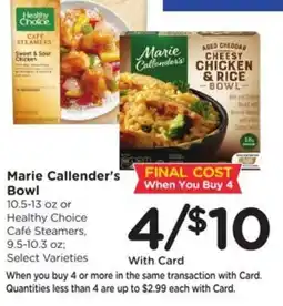 Kroger Marie Callender's Bowl offer