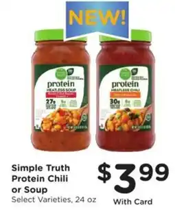 Kroger Simple Truth Protein Chili or Soup offer