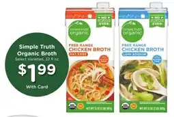 Kroger Simple Truth Organic Broth offer