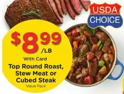 Kroger Top Round Roast, Stew Meat or Cubed Steak offer