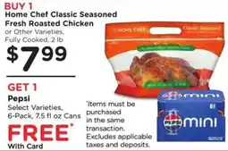 Kroger Home Chef Classic Seasoned Fresh Roasted Chicken offer