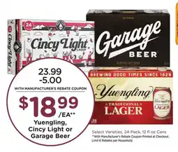 Kroger Yuengling, cincy light or garage beer offer