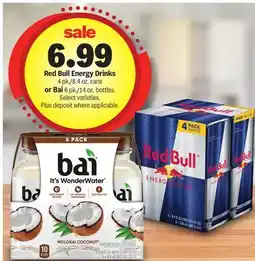 Meijer Red Bull Energy Drinks 4 pk./8.4 oz. cans or Bai 6 pk./14 oz. bottles offer