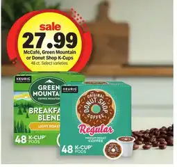 Meijer McCafé, Green Mountain or Donut Shop K-Cups offer