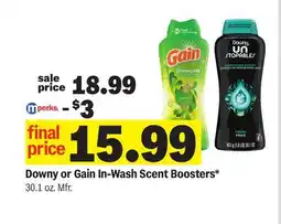 Meijer Downy or Gain In-Wash Scent Boosters offer