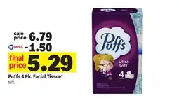 Meijer Puffs 4 Pk. Facial Tissue offer