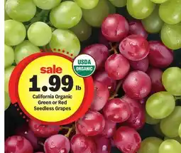 Meijer California Organic Green or Red Seedless Grapes offer