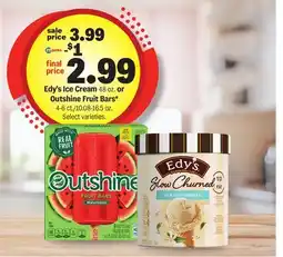 Meijer Edy's Ice Cream 48 oz. or Outshine Fruit Bars* 4-6 ct./10.08-16.5 oz offer