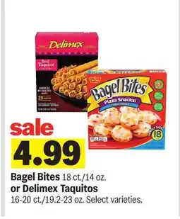 Meijer Bagel Bites 18 ct./14 oz. or Delimex Taquitos 16-20 ct./19.2-23 oz offer