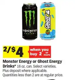 Meijer Monster Energy or Ghost Energy Drinks offer