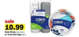 Meijer Dixie Plates 100-150 ct. or To Go Hot Cups 66 ct offer