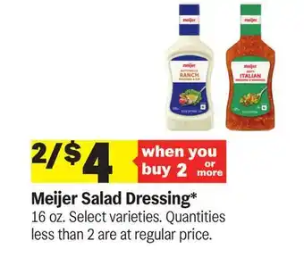 Meijer Meijer Salad Dressing offer