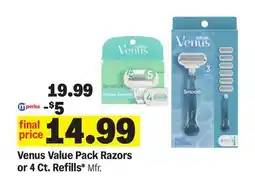 Meijer Venus Value Pack Razors or 4 Ct. Refills offer