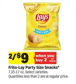 Meijer Frito-Lay Party Size Snacks offer