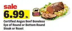 Meijer Certified Angus Beef Boneless Eye of Round or Bottom Round Steak or Roast offer