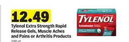 Meijer Tylenol Extra Strength Rapid Release Gels, Muscle Aches and Pains or Arthritis Products offer