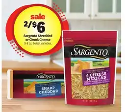 Meijer Sargento Shredded or Chunk Cheese offer