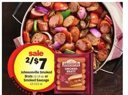 Meijer Johnsonville Smoked Brats 12-14 oz. or Smoked Sausage 12-13.5 oz offer