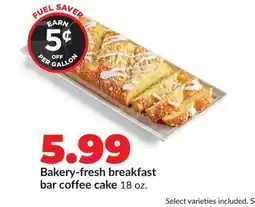 Hy-Vee Bakery-fresh breakfast bar coffee cake offer