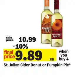 Meijer St. Julian Cider Donut or Pumpkin Pie offer