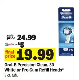Meijer Oral-B Precision Clean, 3D White or Pro Gum Refill Heads offer