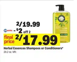 Meijer Herbal Essences Shampoos or Conditioners offer